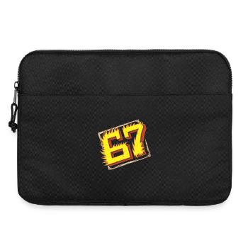 Emblème Brainrott Flaming 67 - Sacoche pour ordinateur portable 15 pouces - noir - Devant