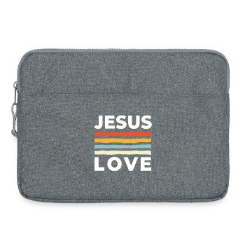 Jesus Love Christliche Nächstenliebe - Laptoptasche 15" - Grau meliert - Vorne