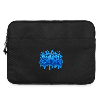Graffiti  Simon Prénom cadeau idéal imprimable sur - Sacoche pour ordinateur portable 15 pouces - noir - Devant