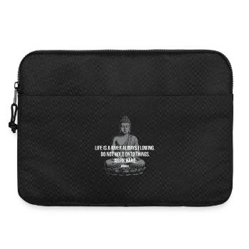 River of Flow Buddha Quote Tee - Laptop bag 15" - black - Front