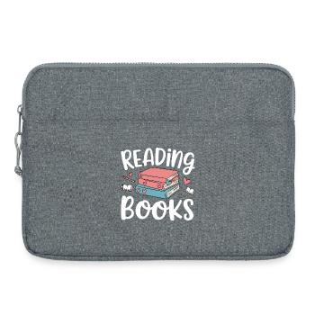 Bücher lesen - Laptoptasche 15" - Grau meliert - Vorne