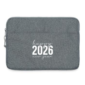 New Year Jubilee 2026 Lettering - Laptop bag 15" - heather grey - Front