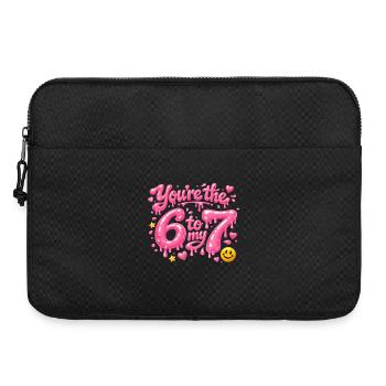 Tu es le 6 contre mon 7 - Sacoche pour ordinateur portable 15 pouces - noir - Devant