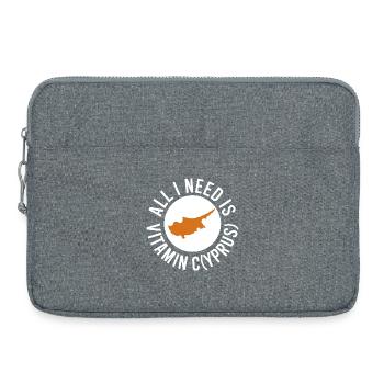 Zypern All I Need Is Vitamin Cyprus Zypern Flagge - Laptoptasche 15" - Grau meliert - Vorne