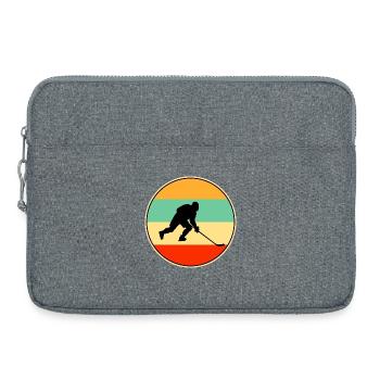 Icey Hockey Retro Sunset Vintage Player Sport Gift - Laptop bag 15" - heather grey - Front