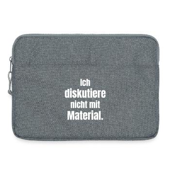 Ich diskutiere nicht mit Material - Laptoptasche 15" - Grau meliert - Vorne