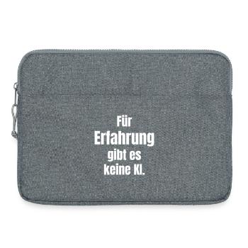 Experience instead of AI – Human practice - Laptop bag 15" - heather grey - Front