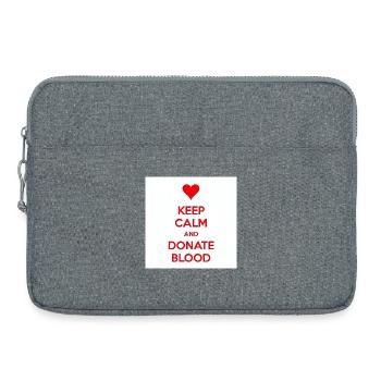 Calm Heart Donate Blood - Laptop bag 15" - heather grey - Front