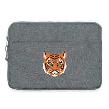 Tiger Head Graphic for Apparel - Laptop bag 15" - heather grey - Front