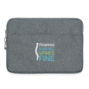 Équipement de santé de la colonne vertébrale spécialisé agréé - Sacoche pour ordinateur portable 15 pouces - gris chiné - Devant