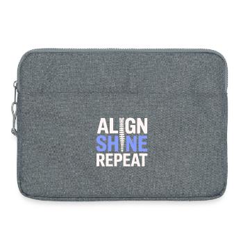 Chiropraktiker Aligned Shine Repeat Professional DC - Laptoptasche 15" - Grau meliert - Vorne