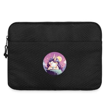 Moon tea unicorn in the evening - Laptop bag 15" - black - Front