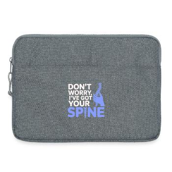 Chiropraktiker Halten Sie Ihre Wirbelsäule professionell in Schach - Laptoptasche 15" - Grau meliert - Vorne