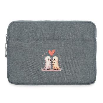 Eternal Ghost Love Valentine – Süßes Halloween - Laptoptasche 15" - Grau meliert - Vorne