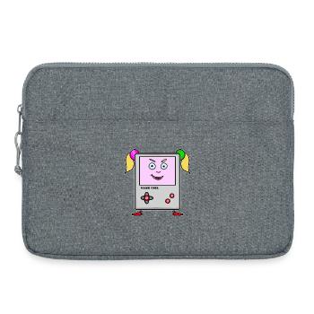 Game Girl – Retro Cartoon Console - Laptop bag 15" - heather grey - Front