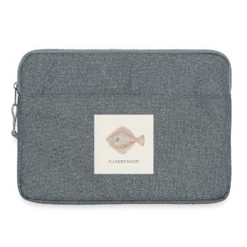 Humeur de plie – Humour drôle de poisson - Sacoche pour ordinateur portable 15 pouces - gris chiné - Devant