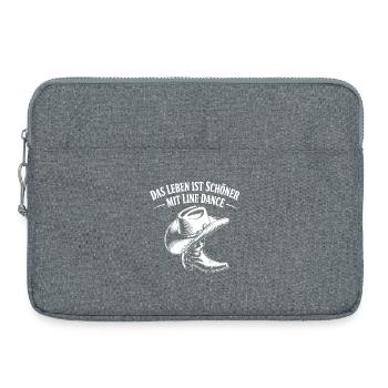 La vie est belle, danse en ligne, cowboy - Sacoche pour ordinateur portable 15 pouces - gris chiné - Devant