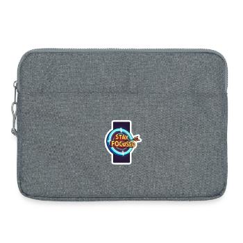 Restez concentrés Cible néon - Sacoche pour ordinateur portable 15 pouces - gris chiné - Devant