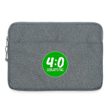 40e anniversaire du football - Sacoche pour ordinateur portable 15 pouces - gris chiné - Devant