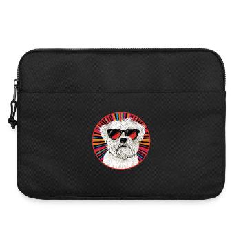Chien punk avec des lunettes de soleil - Sacoche pour ordinateur portable 15 pouces - noir - Devant