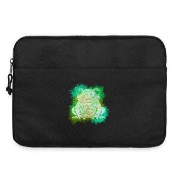Zentangle Frog - Laptop bag 15" - black - Front