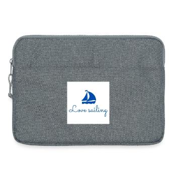 J’adore la voile - Sacoche pour ordinateur portable 15 pouces - gris chiné - Devant