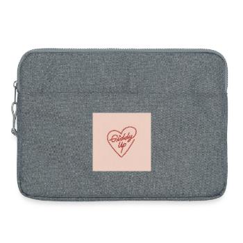 Hüb das Herz - Laptoptasche 15" - Grau meliert - Vorne