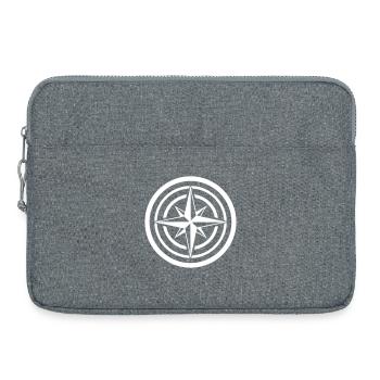 Compass Wind Rose Circle Navigation Clean - Laptop bag 15" - heather grey - Front