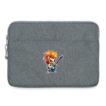 Flammen-Gitarrenkämpfer - Laptoptasche 15" - Grau meliert - Vorne