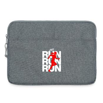 FEMME QUI FAIT DU JOGGING – REINE DE LA COURSE ! COURIR, COURIR - Sacoche pour ordinateur portable 15 pouces - gris chiné - Devant