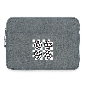 Spherical Checkered Illusion - Laptop bag 15" - heather grey - Front