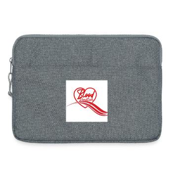 Blood Donation Heart Logo - Laptop bag 15" - heather grey - Front