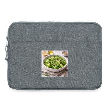 Rucola Pinienkernen Salat - Laptoptasche 15" - Grau meliert - Vorne