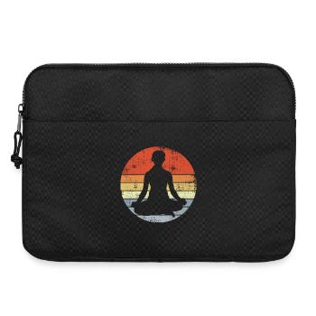 Dessin yogi - Sacoche pour ordinateur portable 15 pouces - noir - Devant