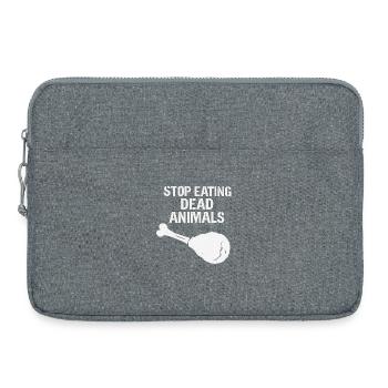 Stops the consumption of dead animals - Laptop bag 15" - heather grey - Front