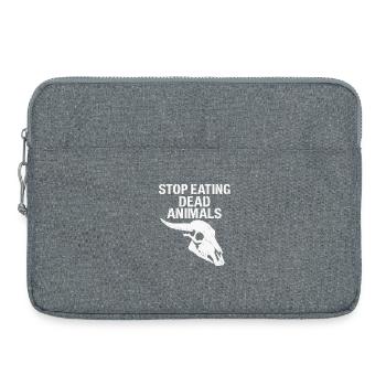 Stops the consumption of dead animals - Laptop bag 15" - heather grey - Front