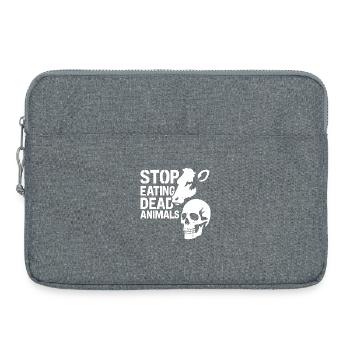 Stops the consumption of dead animals - Laptop bag 15" - heather grey - Front