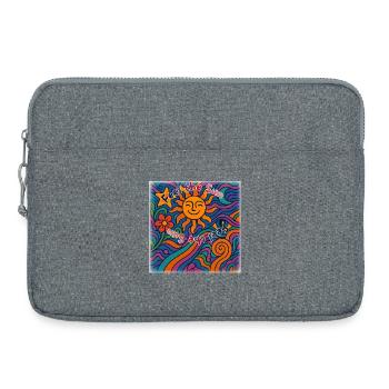 Feel the Sun - Summer Design - Laptop bag 15" - heather grey - Front