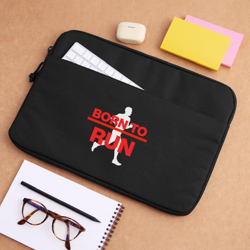 NÉ POUR COURIR, RÉSOLUTION DE PUISSANCE, COURSE, JOGGING, COURSE Sacoche pour ordinateur portable 15 pouces