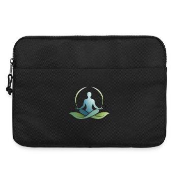 Natur-Yoga-Symbol – Gleichgewicht und Ruhe - Laptoptasche 15" - Schwarz - Vorne