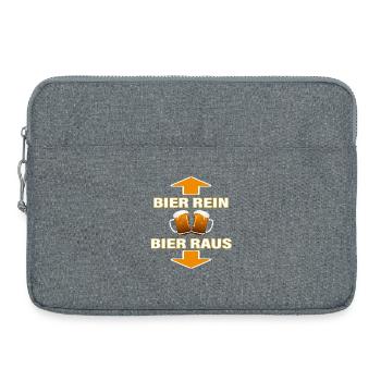 BIÈRE À L’ENTRÉE - BIÈRE À L’EXTÉRIEUR - Sacoche pour ordinateur portable 15 pouces - gris chiné - Devant