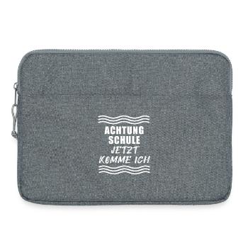 Attention école, j’arrive - Sacoche pour ordinateur portable 15 pouces - gris chiné - Devant