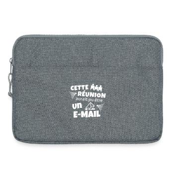 Büro-Humor-T-Shirt – Nutzloses Treffen - Laptoptasche 15" - Grau meliert - Vorne