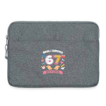 Mec, j’ai survécu à 67 jours d’école - Sacoche pour ordinateur portable 15 pouces - gris chiné - Devant