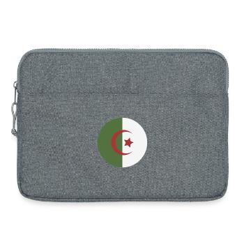 Algeria round flag - Laptop bag 15" - heather grey - Front