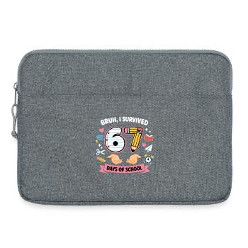 Mec, j’ai survécu à 67 jours d’école - Sacoche pour ordinateur portable 15 pouces - gris chiné - Devant