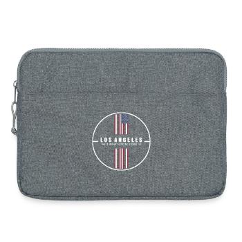 Los Angeles Koordinaten - Laptoptasche 15" - Grau meliert - Vorne