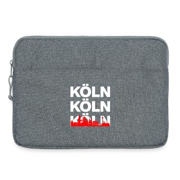 SKYLINE DE COLOGNE – FIERTÉ DE CATHEDRAL CITY ! KÖLLE MING HÄTZ - Sacoche pour ordinateur portable 15 pouces - gris chiné - Devant