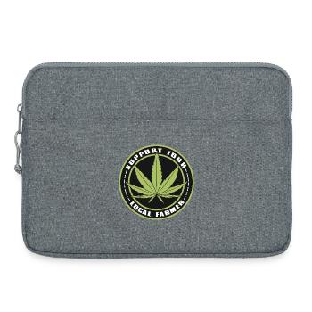 Support Your Local Farmer - Cannabis Hanf Outfit - Laptoptasche 15" - Grau meliert - Vorne