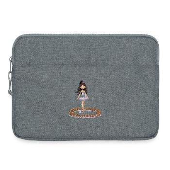 Tanzfee auf Brezelring - Laptoptasche 15" - Grau meliert - Vorne